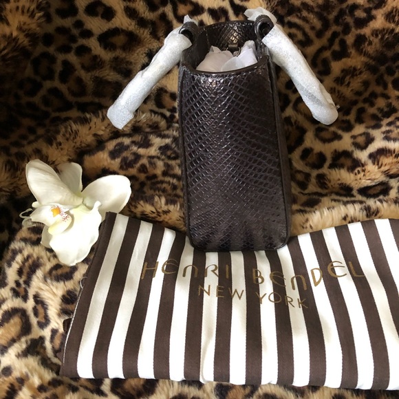 🔥BLACK FRIDAY SALE💥 🌹New Henri Bendel Marquis Snake Embossed Tote - Picture 4 of 10
